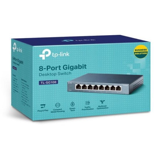 Tp-Link TL-SG108 V4 8-Port 10/100/1000Mbps Desktop Switch